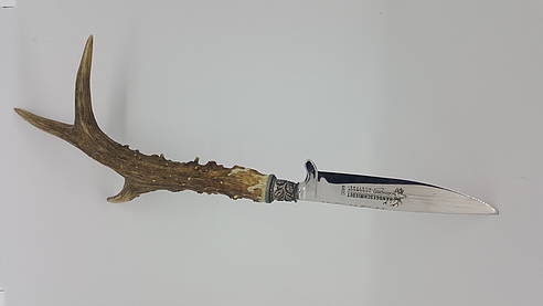 Hirsch Mit Geweih Motiv Stehend Silhouette Weiss Frauen Premium